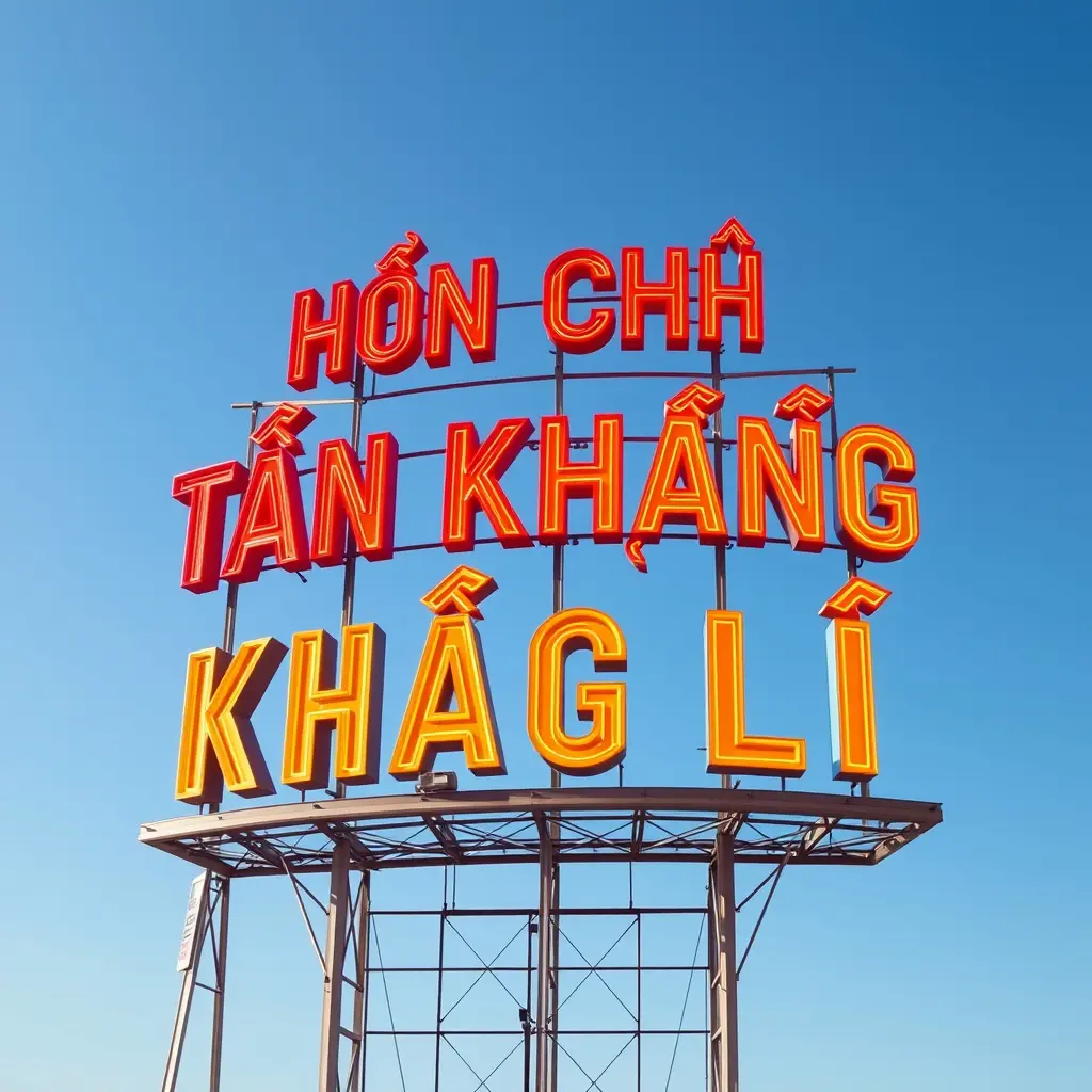 Hàn Chữ Tôn Khổng Lồ Quảng Cáo Việt