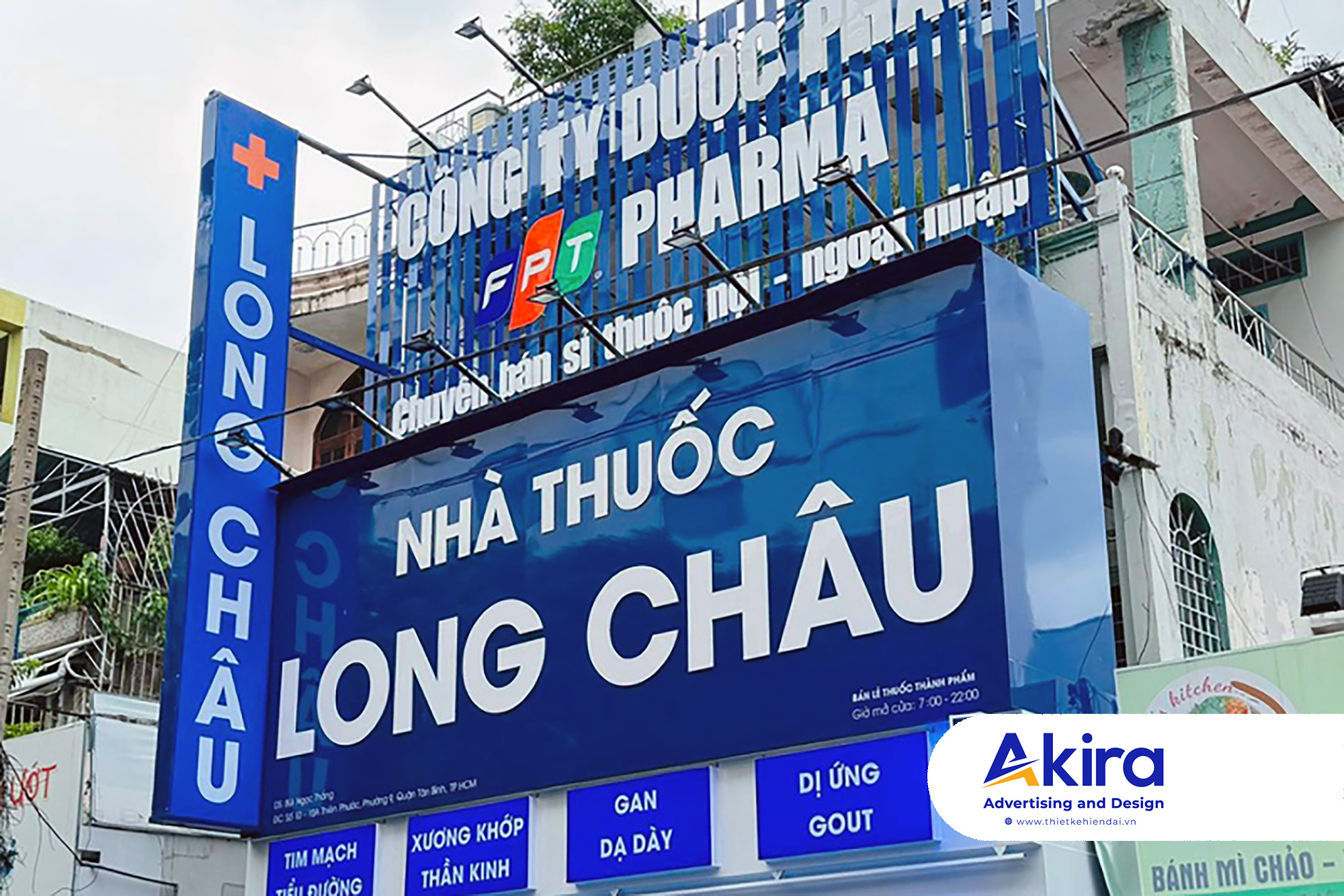 Thi Công Bảng Hiệu Nhà Thuốc Long Châu Quảng Cáo Việt