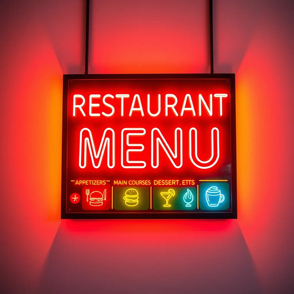 Làm Hộp đèn Menu Nhà Hàng