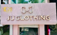 Thi công bảng hiệu JU Clothing